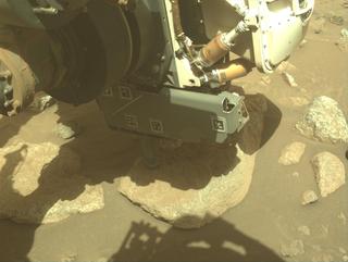 View image taken on Mars, Mars Perseverance Sol 2011: Front Left Hazard Avoidance Camera (Hazcam)