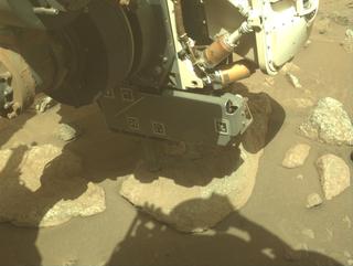 View image taken on Mars, Mars Perseverance Sol 2011: Front Left Hazard Avoidance Camera (Hazcam)