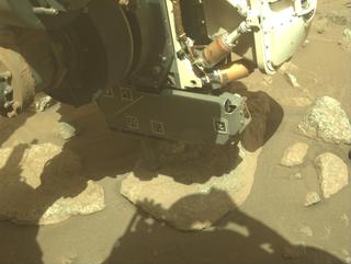 View image taken on Mars, Mars Perseverance Sol 2011: Front Left Hazard Avoidance Camera (Hazcam)