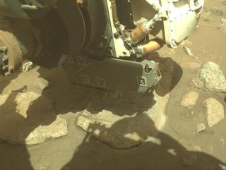 View image taken on Mars, Mars Perseverance Sol 2011: Front Left Hazard Avoidance Camera (Hazcam)