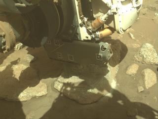 View image taken on Mars, Mars Perseverance Sol 2011: Front Left Hazard Avoidance Camera (Hazcam)