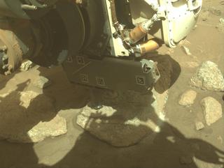 View image taken on Mars, Mars Perseverance Sol 2011: Front Left Hazard Avoidance Camera (Hazcam)