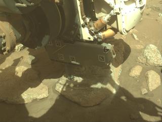 View image taken on Mars, Mars Perseverance Sol 2011: Front Left Hazard Avoidance Camera (Hazcam)