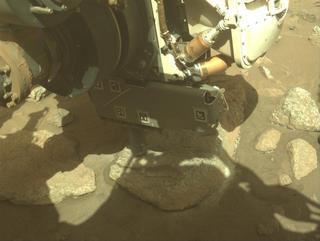 View image taken on Mars, Mars Perseverance Sol 2011: Front Left Hazard Avoidance Camera (Hazcam)