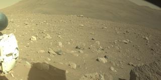 View image taken on Mars, Mars Perseverance Sol 2011: Front Left Hazard Avoidance Camera (Hazcam)