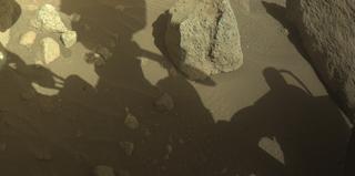 View image taken on Mars, Mars Perseverance Sol 2011: Front Left Hazard Avoidance Camera (Hazcam)