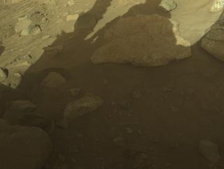 View image taken on Mars, Mars Perseverance Sol 2011: Front Left Hazard Avoidance Camera (Hazcam)