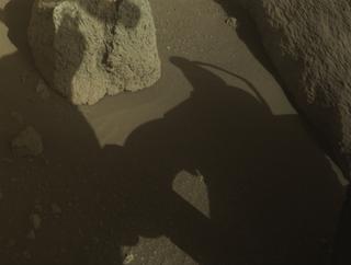 View image taken on Mars, Mars Perseverance Sol 2011: Front Left Hazard Avoidance Camera (Hazcam)