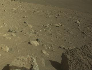View image taken on Mars, Mars Perseverance Sol 2011: Front Left Hazard Avoidance Camera (Hazcam)