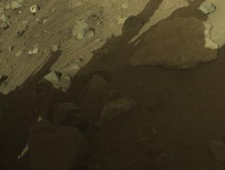 View image taken on Mars, Mars Perseverance Sol 2011: Front Right Hazard Avoidance Camera (Hazcam)