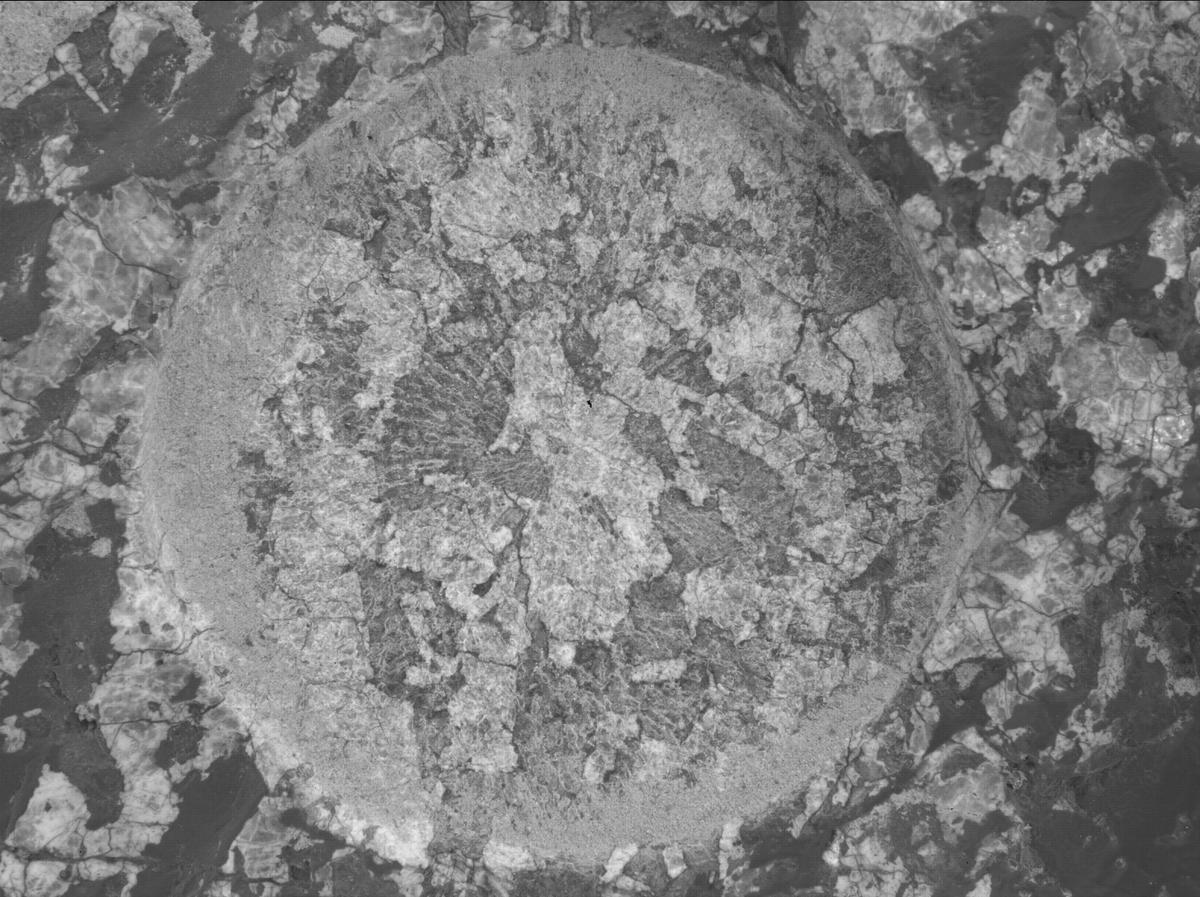 This image was taken by SHERLOC_WATSON onboard NASA's Mars rover Perseverance on Sol 2011