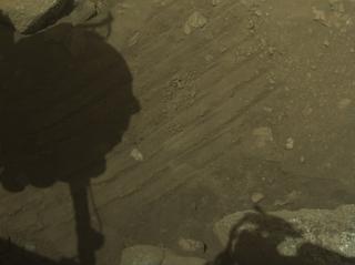 View image taken on Mars, Mars Perseverance Sol 2018: Front Left Hazard Avoidance Camera (Hazcam)