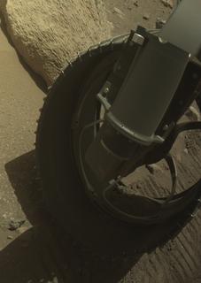 View image taken on Mars, Mars Perseverance Sol 2018: Front Right Hazard Avoidance Camera (Hazcam)