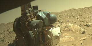 View image taken on Mars, Mars Perseverance Sol 2018: Front Right Hazard Avoidance Camera (Hazcam)