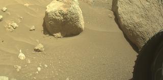 View image taken on Mars, Mars Perseverance Sol 2018: Front Right Hazard Avoidance Camera (Hazcam)
