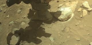 View image taken on Mars, Mars Perseverance Sol 2018: Front Right Hazard Avoidance Camera (Hazcam)
