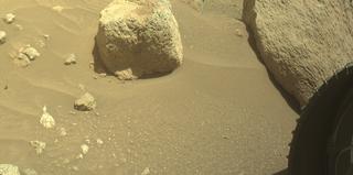 View image taken on Mars, Mars Perseverance Sol 2018: Front Right Hazard Avoidance Camera (Hazcam)