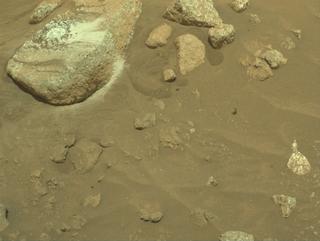 View image taken on Mars, Mars Perseverance Sol 2018: Front Right Hazard Avoidance Camera (Hazcam)