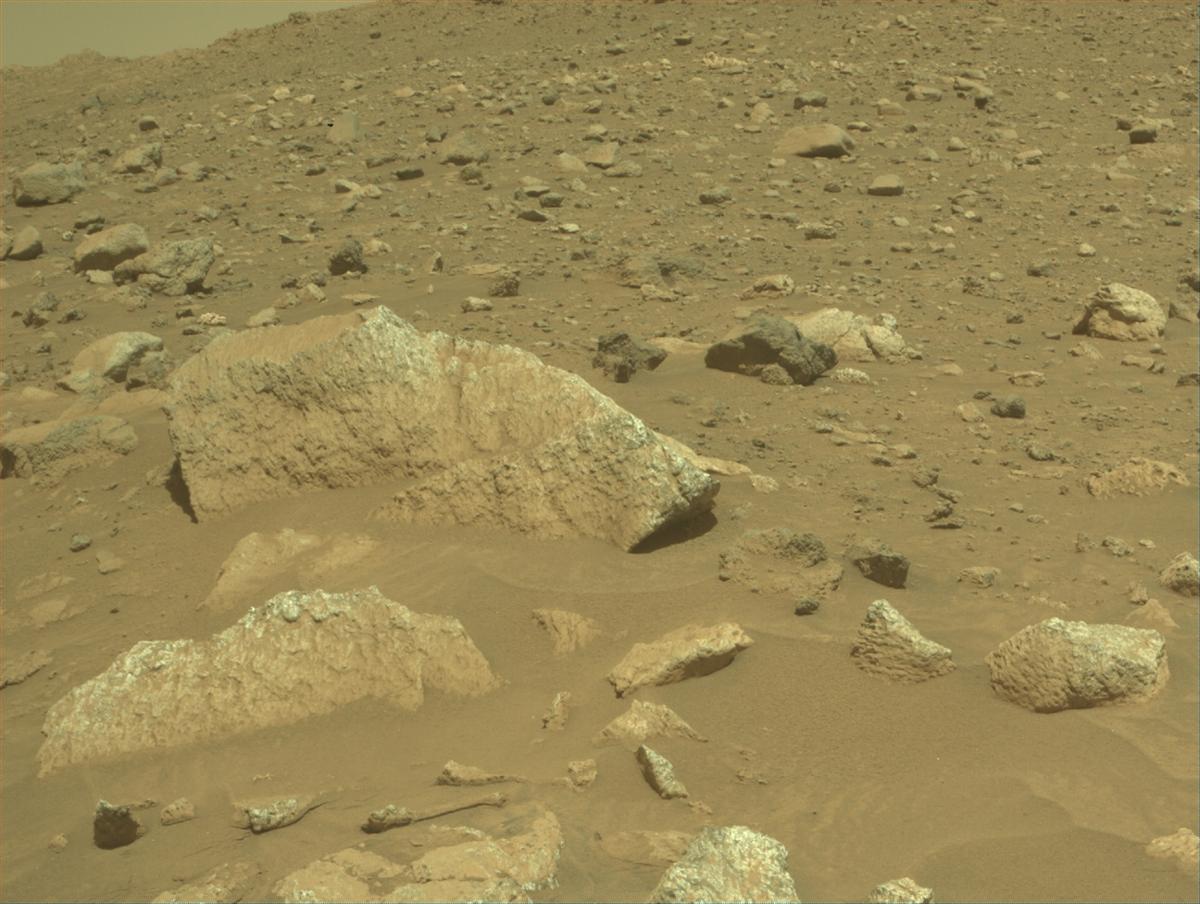This image was taken by FRONT_HAZCAM_RIGHT_A onboard NASA's Mars rover Perseverance on Sol 2018