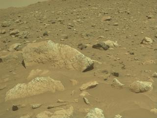 View image taken on Mars, Mars Perseverance Sol 2018: Front Right Hazard Avoidance Camera (Hazcam)