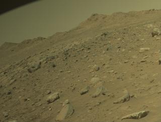 View image taken on Mars, Mars Perseverance Sol 2018: Front Right Hazard Avoidance Camera (Hazcam)