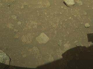 View image taken on Mars, Mars Perseverance Sol 2018: Front Right Hazard Avoidance Camera (Hazcam)