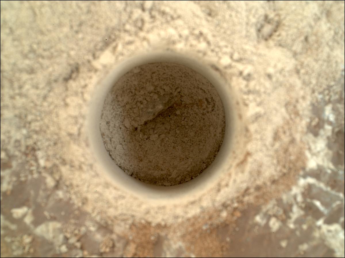 This image was taken by SHERLOC_WATSON onboard NASA's Mars rover Perseverance on Sol 2019