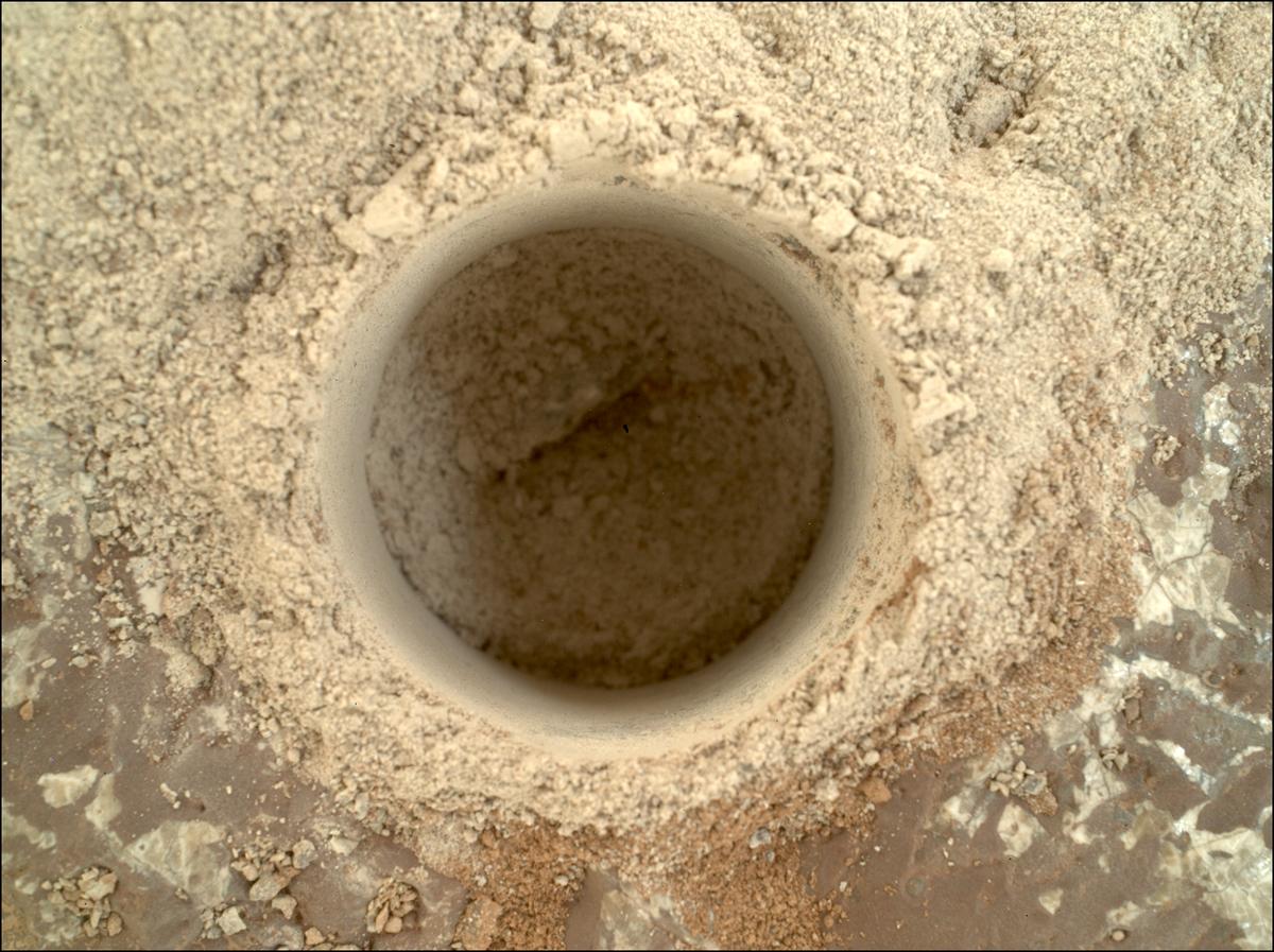 This image was taken by SHERLOC_WATSON onboard NASA's Mars rover Perseverance on Sol 2019