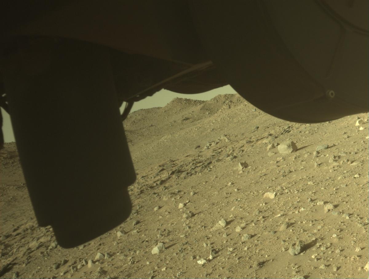 This image was taken by FRONT_HAZCAM_LEFT_A onboard NASA's Mars rover Perseverance on Sol 2023