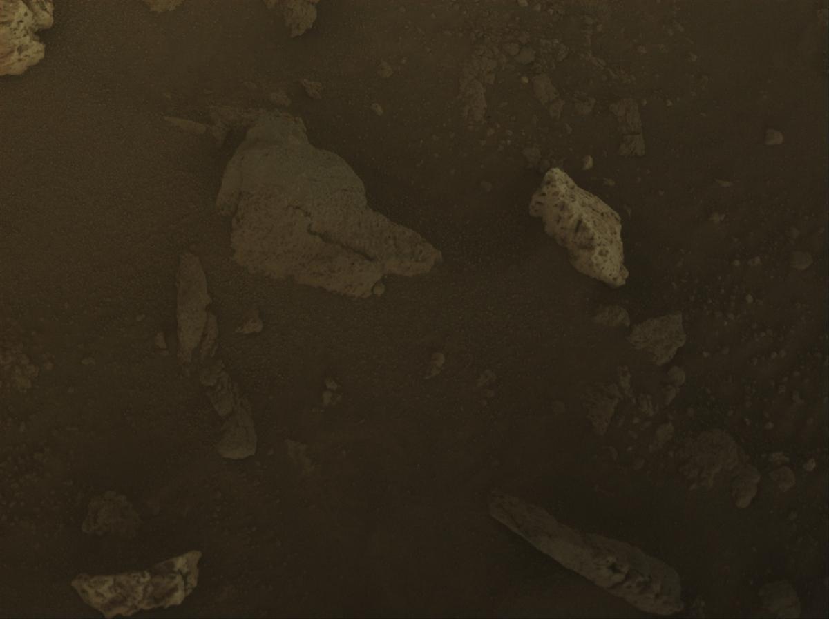 This image was taken by FRONT_HAZCAM_LEFT_A onboard NASA's Mars rover Perseverance on Sol 2023