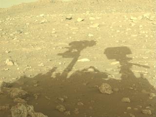 View image taken on Mars, Mars Perseverance Sol 2023: Front Right Hazard Avoidance Camera (Hazcam)