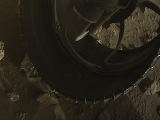 View image taken on Mars, Mars Perseverance Sol 2023: Front Right Hazard Avoidance Camera (Hazcam)