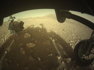 View image taken on Mars, Mars Perseverance Sol 2023: Front Right Hazard Avoidance Camera (Hazcam)