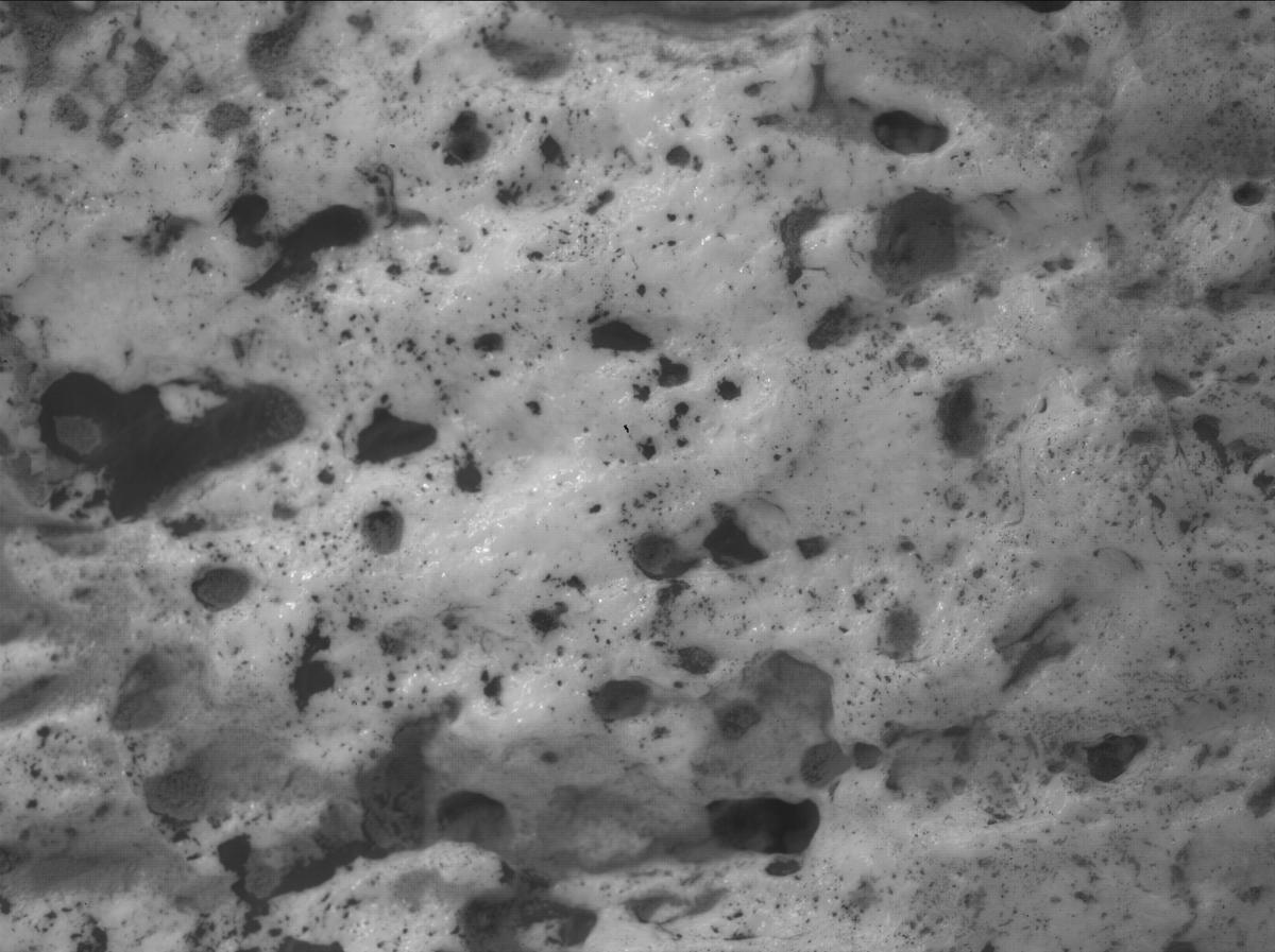 This image was taken by SHERLOC_WATSON onboard NASA's Mars rover Perseverance on Sol 2023