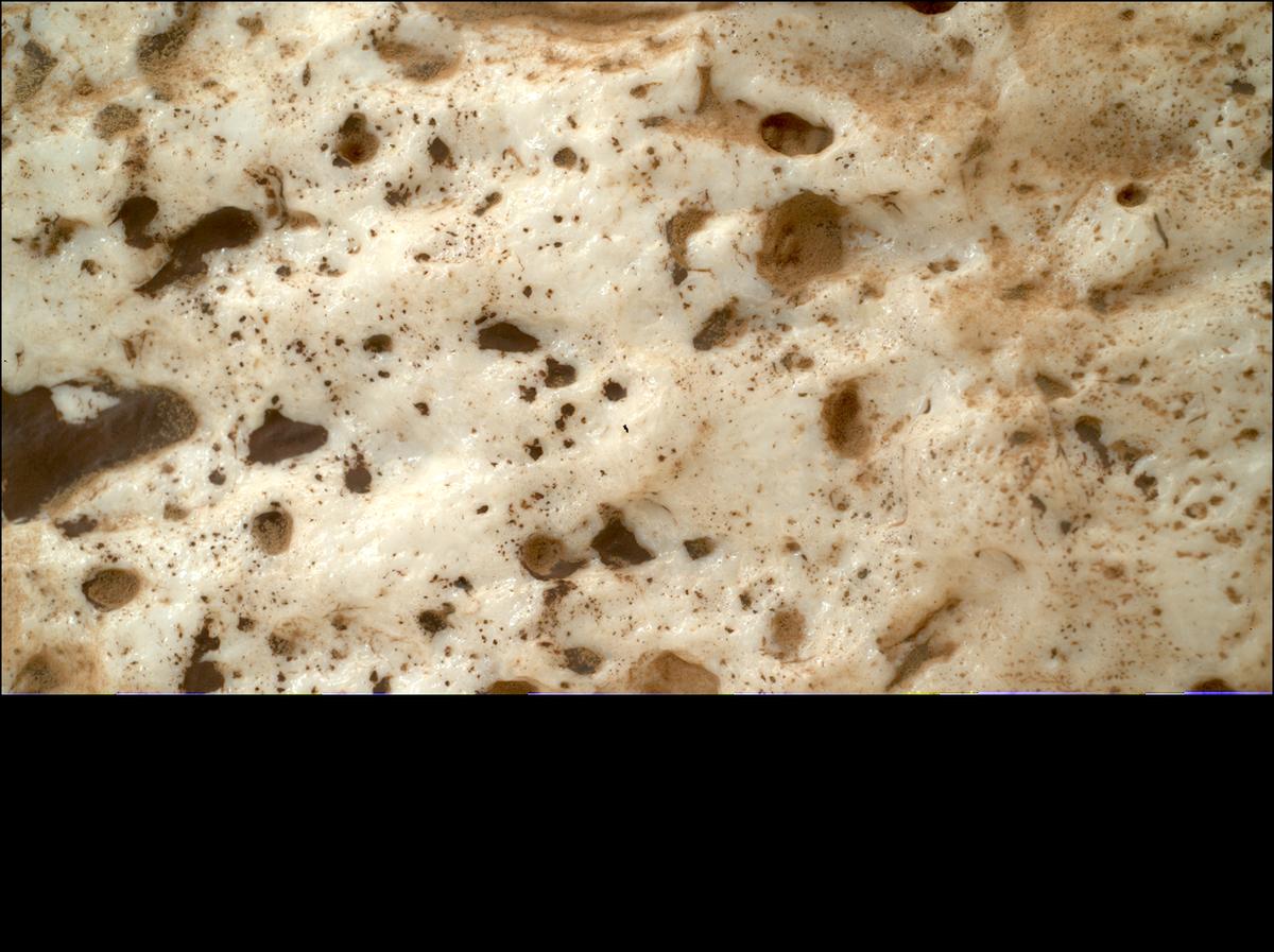 This image was taken by SHERLOC_WATSON onboard NASA's Mars rover Perseverance on Sol 2023