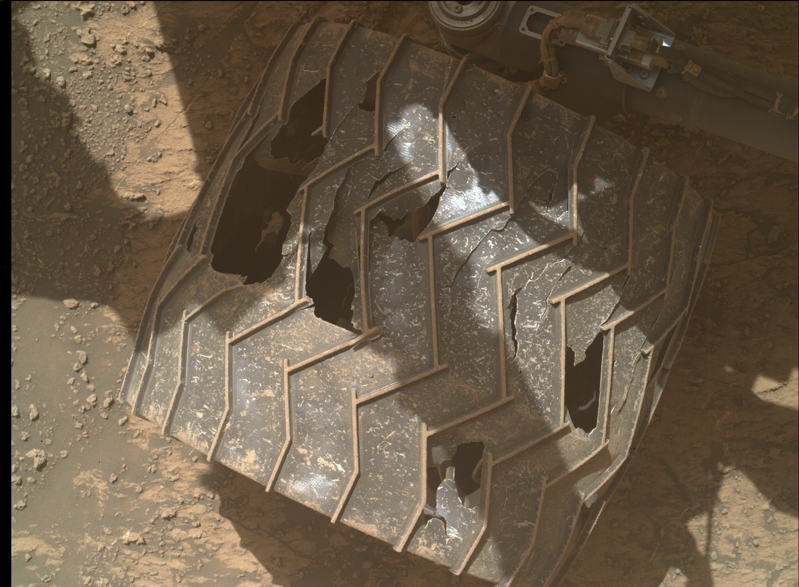 Nasa's Mars rover Curiosity acquired this image using its Mars Hand Lens Imager (MAHLI) on Sol 3195