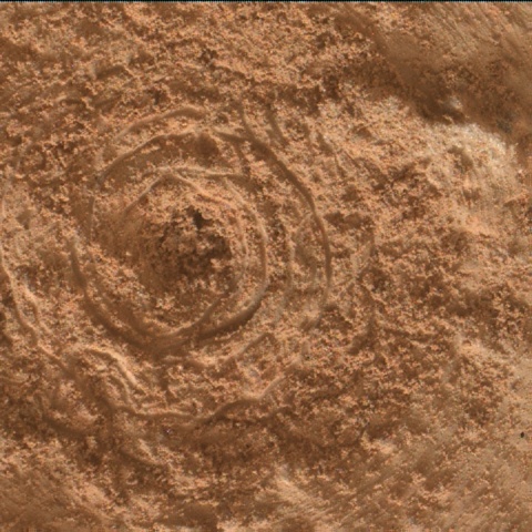 Nasa's Mars rover Curiosity acquired this image using its Mars Hand Lens Imager (MAHLI) on Sol 3480