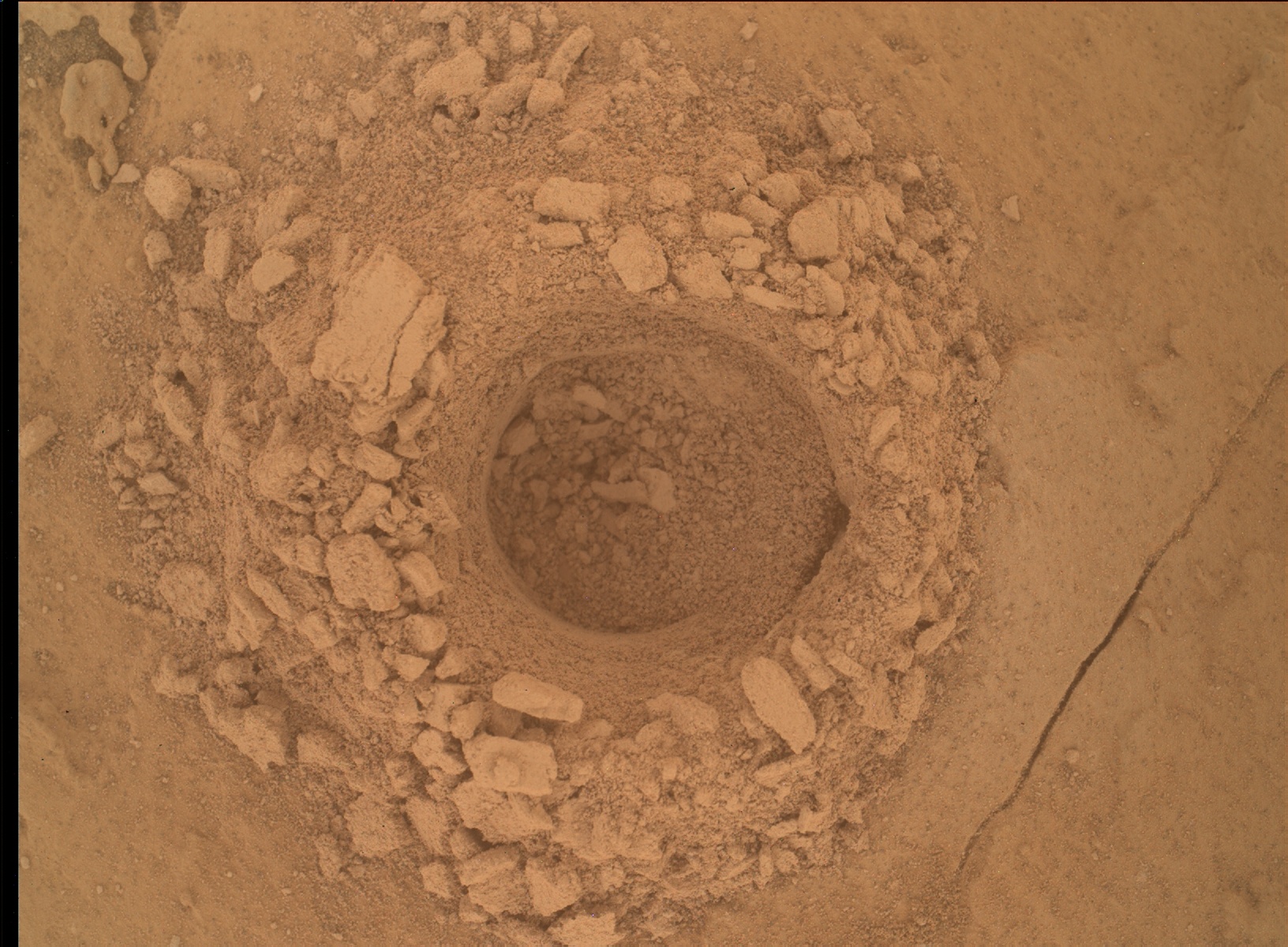 Nasa's Mars rover Curiosity acquired this image using its Mars Hand Lens Imager (MAHLI) on Sol 4028