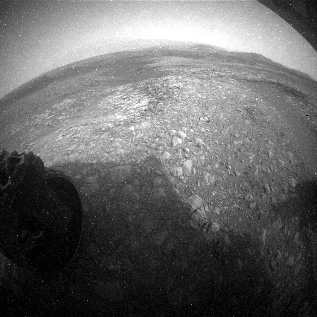 NASA's Mars rover Curiosity acquired this image using its Rear Hazard Avoidance Cameras (Rear Hazcams) on Sol 2169