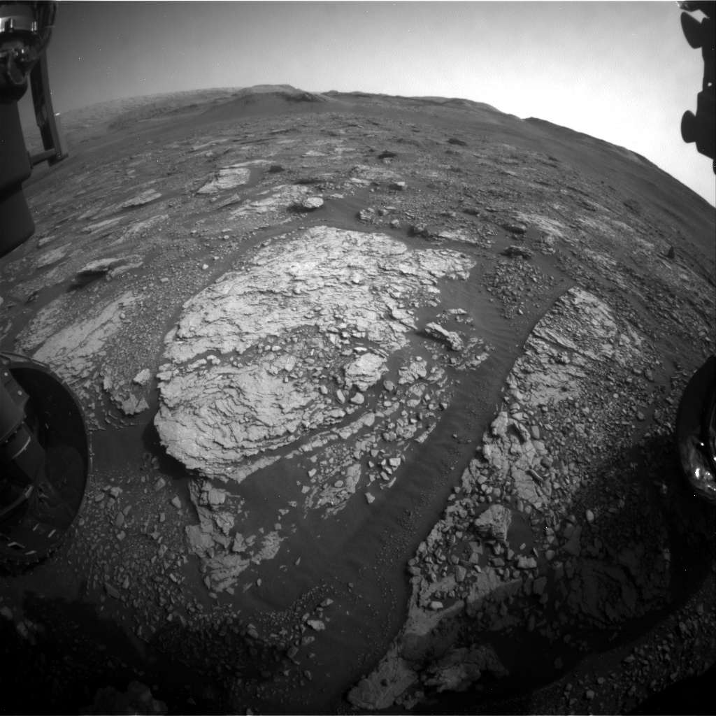 Nasa's Mars rover Curiosity acquired this image using its Front Hazard Avoidance Camera (Front Hazcam) on Sol 2850, at drive 2176, site number 82