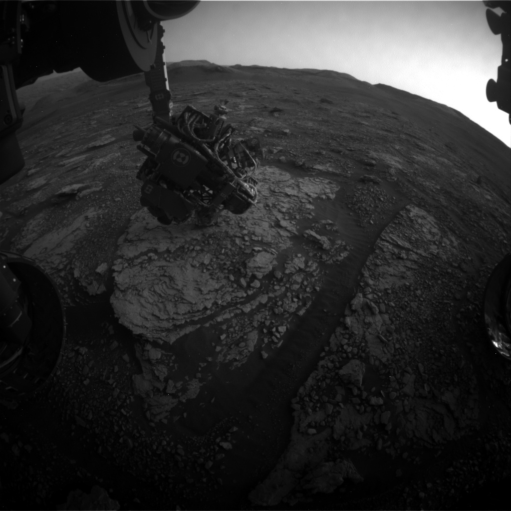 Nasa's Mars rover Curiosity acquired this image using its Front Hazard Avoidance Camera (Front Hazcam) on Sol 2851, at drive 2176, site number 82