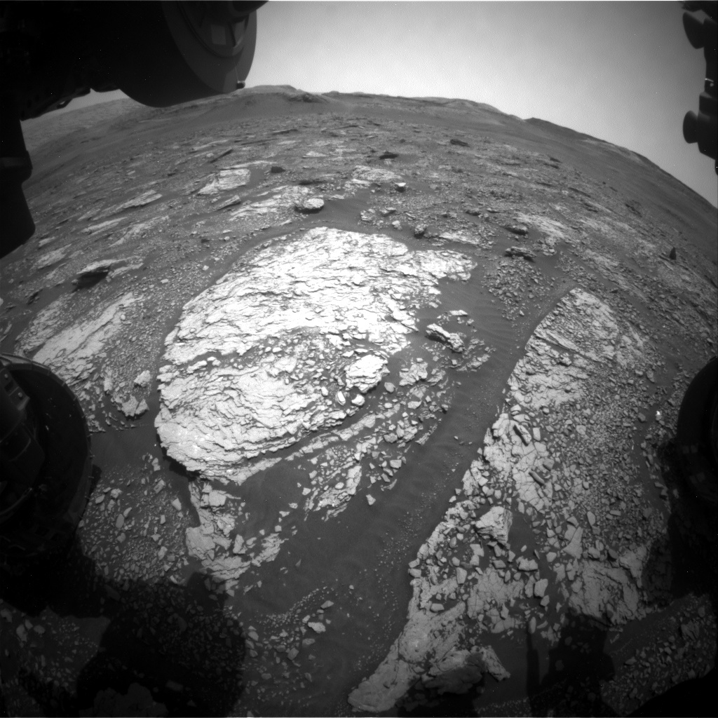 Nasa's Mars rover Curiosity acquired this image using its Front Hazard Avoidance Camera (Front Hazcam) on Sol 2854, at drive 2176, site number 82