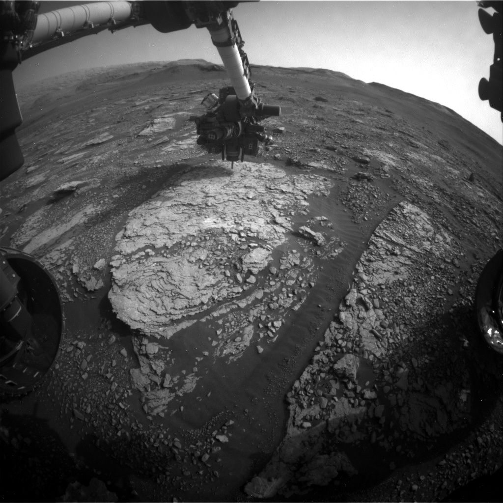 Nasa's Mars rover Curiosity acquired this image using its Front Hazard Avoidance Camera (Front Hazcam) on Sol 2858, at drive 2176, site number 82