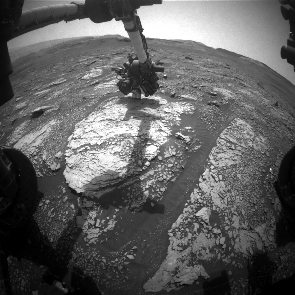 Nasa's Mars rover Curiosity acquired this image using its Front Hazard Avoidance Camera (Front Hazcam) on Sol 2861, at drive 2176, site number 82