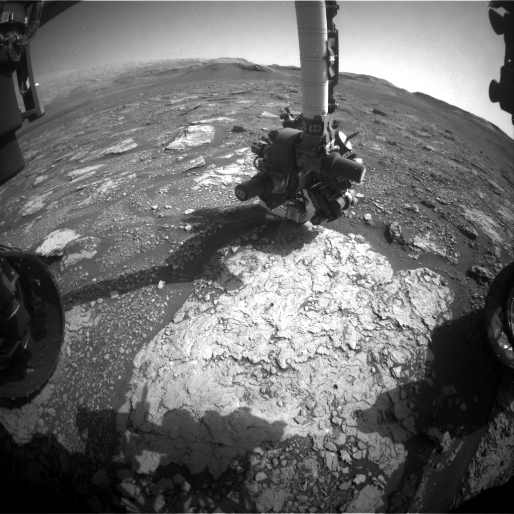 Nasa's Mars rover Curiosity acquired this image using its Front Hazard Avoidance Camera (Front Hazcam) on Sol 2906, at drive 2188, site number 82