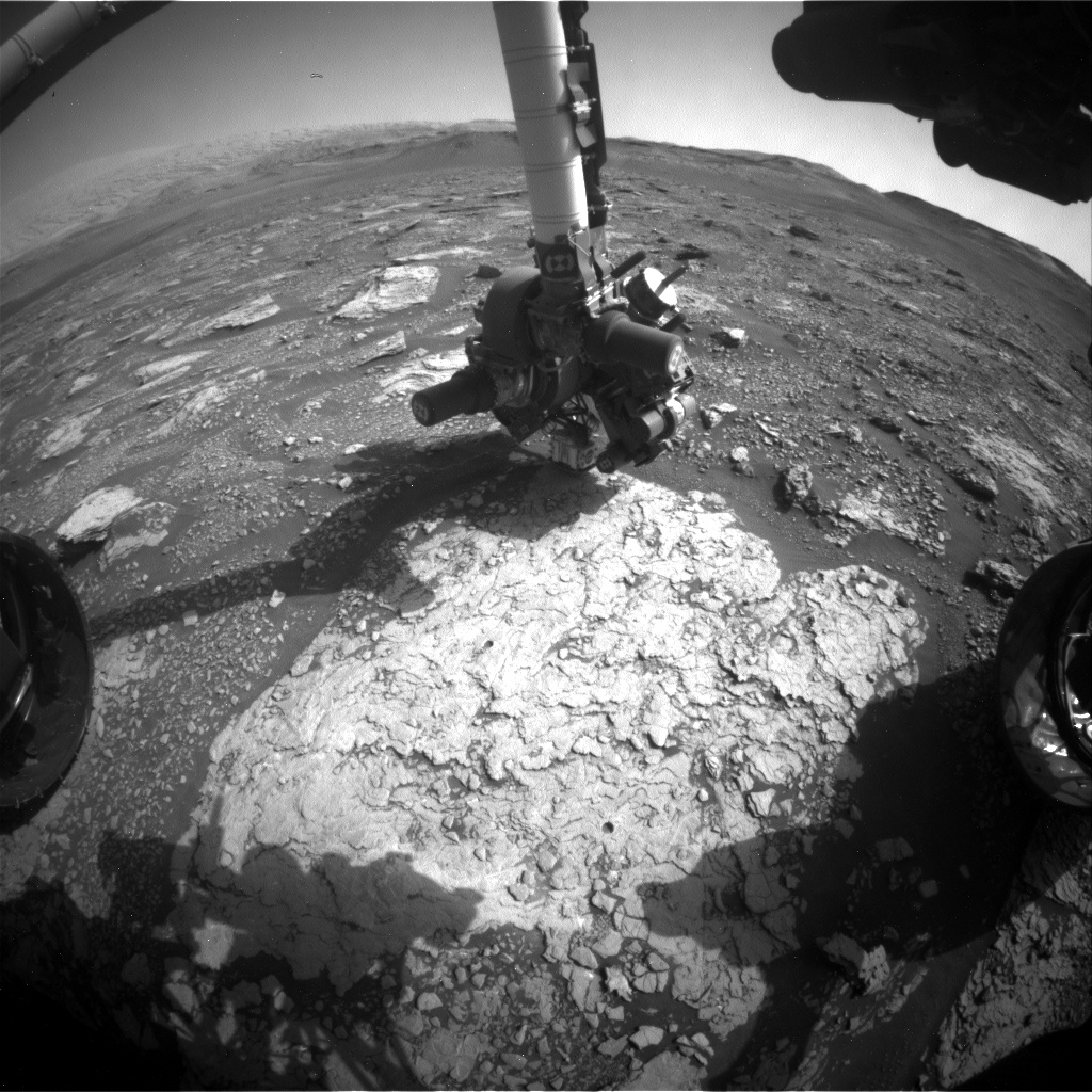 Nasa's Mars rover Curiosity acquired this image using its Front Hazard Avoidance Camera (Front Hazcam) on Sol 2906, at drive 2188, site number 82
