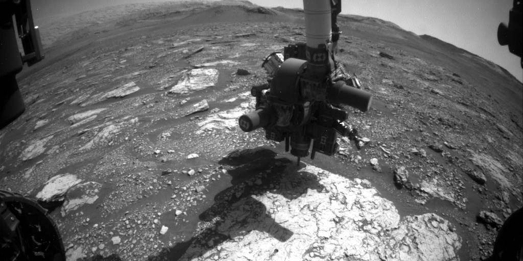 Nasa's Mars rover Curiosity acquired this image using its Front Hazard Avoidance Camera (Front Hazcam) on Sol 2910, at drive 2188, site number 82