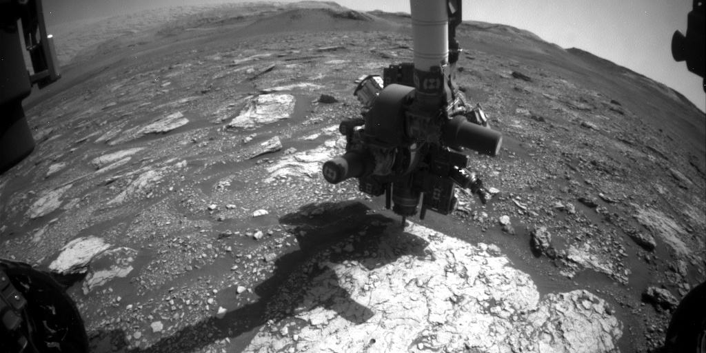 Nasa's Mars rover Curiosity acquired this image using its Front Hazard Avoidance Camera (Front Hazcam) on Sol 2910, at drive 2188, site number 82