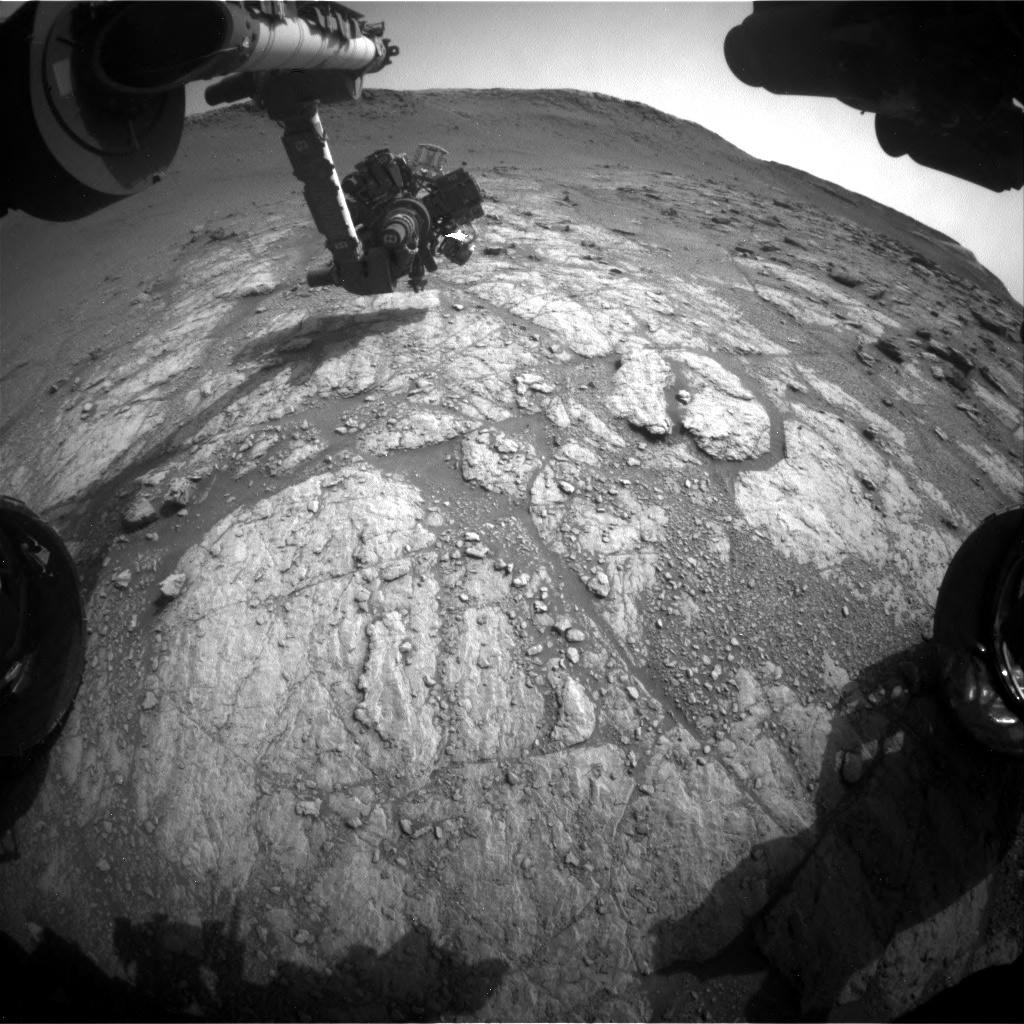 Nasa's Mars rover Curiosity acquired this image using its Front Hazard Avoidance Camera (Front Hazcam) on Sol 2949, at drive 2382, site number 83