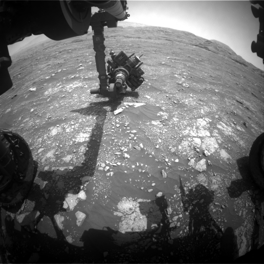 Nasa's Mars rover Curiosity acquired this image using its Front Hazard Avoidance Camera (Front Hazcam) on Sol 2970, at drive 1360, site number 84